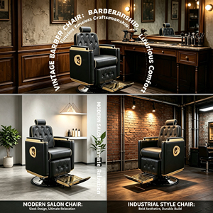 Sillas de Barbería Portátiles Reclinables de Aluminio de Diseño Moderno Meitao, Color Negro, para Salón de Belleza - Product Image 4