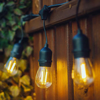 Guirlande lumineuse extérieure IP65 étanche en cristal E27, lanterne rotative S14, jardin, Noël, Halloween, LED, ambiance, camping, CE