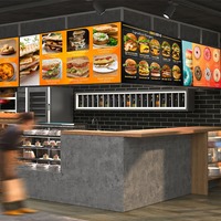 Écran de publicité Android intérieur de signalisation numérique LCD mural de 55 pouces avec SDK pour tableau de menu numérique de restauration rapide de restaurant