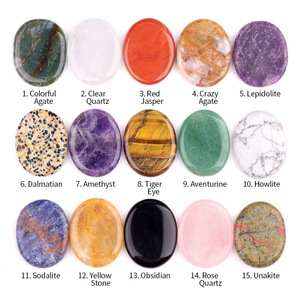 DIY 35x45mm Double-Flat Oval Worry <strong>Stone</strong> Irregular Shaped Slice Carved Letter Loose <strong>Stone</strong> Grinding and Polishing - Product Image 3