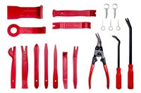 Kit d'outils de démontage de la radio rouge bleu jaune pour tableau de bord en plastique pour voiture