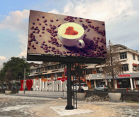 Panneau d'affichage LED extérieur ultra-fin double face à colonne unique P5, IP65, prise en charge de l'animation pour centre commercial, mur numérique