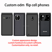 Téléphone à clapet Android 4G ODM avec clavier, double SIM, écran tactile, smartphone à clapet 4G LTE personnalisé avec clavier physique, compatible bandes US