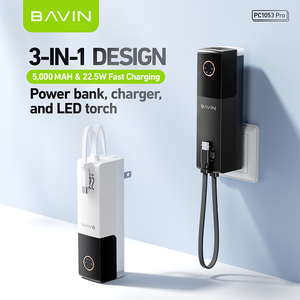 Bavin PC1053โปร5000มิลลิแอมป์22.5วัตต์ที่ชาร์จเร็ว USB Type C พาวเวอร์แบงค์พร้อมสาย USB - Product Image 2
