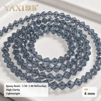 Perles en résine époxy facettées biconiques, strass en vrac avec trou pour la confection de vêtements en chambray, gingham, seersucker, popeline et dobby