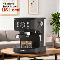 Empstorm Mousseur à lait Maison Cappuccino Maker Électrique 2 en 1 Espresso Capsule Machine à café professionnelle pour les magasins