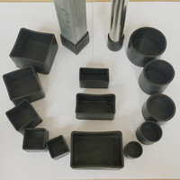 Couvre-jambe de chaise en caoutchouc plastique noir Pieds de table Conseils Caps Protecteur de jambe de sol de meubles