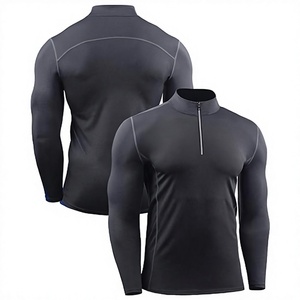 Camiseta de Compresión de Marca Privada 2024, Informal, de Manga Corta, Cuello Redondo, Transpirable, de Secado Rápido, Unisex, Ajustada, para Fitness y Running - Product Image 1