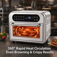 Four à convection électrique numérique 12L avec contrôle numérique pour usage domestique, idéal pour la cuisson de pizzas et les rôtis