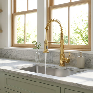 Robinet de cuisine en laiton argenté noir doré flexible à bec rétractable pour <span class=keywords><strong>évier</strong></span> de bar avec <span class=keywords><strong>douchette</strong></span> rétractable - Product Image 4