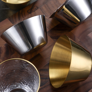 304 Stainless Steel Korean Style Smoothie Cup Single Layer Conical Bowl For French Fries Ice Cream Shaved Ice Restaurant Sauce - Product Image 3