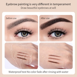<span class=keywords><strong>Crayon</strong></span> à sourcils à marque privée, logo personnalisé, imperméable, végan, stylo à sourcils personnalisé avec brosse - Product Image 4