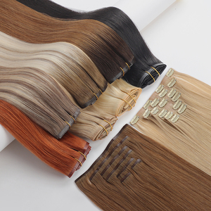Extensions de <span class=keywords><strong>cheveux</strong></span> invisibles à clipser, 100 grammes, 7 pièces, extensions de <span class=keywords><strong>cheveux</strong></span> humains véritables, blond miel, 100% <span class=keywords><strong>cheveux</strong></span> Remy, extensions à clipser pour femmes - Product Image 1
