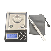 Balance de poche numérique haute précision 50g 0.001g en acier inoxydable, écran LCD rétroéclairé bleu, balance de laboratoire, balance à carats, directement de l'usine