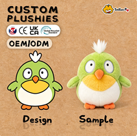 Porte-clés Mascotte Oiseau en Peluche Personnalisé, Tissu Recyclé Certifié Sécurité, Super Doux et Moelleux, Cadeaux pour Événements - Vente Flash