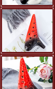 Ocarina <span class=keywords><strong>de</strong></span> cerámica <span class=keywords><strong>de</strong></span> 12 agujeros, instrumento musical <span class=keywords><strong>de</strong></span> alta calidad con patrón <span class=keywords><strong>de</strong></span> onda <span class=keywords><strong>de</strong></span> tono Alto C, instrumento <span class=keywords><strong>de</strong></span> enseñanza <span class=keywords><strong>de</strong></span> estilo antiguo - Product Image 5