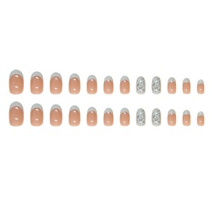 <span class=keywords><strong>Uñas</strong></span> Postizas R867 Mint Speckled French Press, Reutilizables, Cobertura Completa, Puntas de <span class=keywords><strong>Uñas</strong></span> Brillantes, 24 Piezas - Product Image 5
