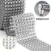 Ruban en acrylique élégant avec strass et diamants pour décorations de gâteaux de mariage, anniversaires, baby showers et événements festifs