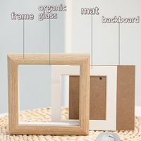 HOMCO toptan kare MDF resim çerçeveleri için 2mm Mat 3 renkler fotoğraf çerçevesi ile duvar ve masa dekoratif