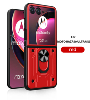 Coque arrière de protection complète antichoc TPU + PC CD motif anneau support armure coque de téléphone pour Motorola Razr 40/50/50 Ultra/2024