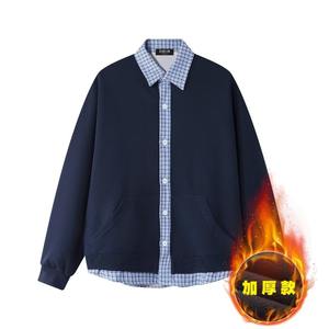 Sudadera Unisex de Estilo Americano, Gruesa, con Media Cremallera, Diseño de Letras, Holgada, con Cuello Redondo, para Invierno - Product Image 6