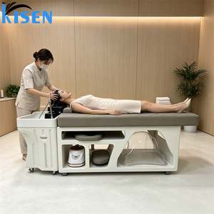 KISEN Nouveau Design Lit de Lavage de Cheveux Sans Plomberie, Sans Tuyaux d'Eau, Lit de Spa Capillaire, Lit de Massage avec Grand Espace de Rangement pour Salon - Product Image 1