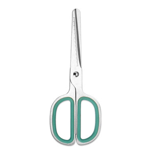 All Steel Office Scissors Green Straight Head Stainless Steel Multi Purpose Paper Fabric Cutting Home Use - Product Image 4