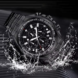 Relogio Masculino Wrist <b>Watches</b> Men Golden Chronograph Men <b>Watch</b> Stainless Steel Waterproof Fashion Wristwatch for Man - Product Image 2