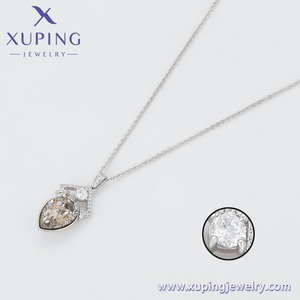 <span class=keywords><strong>Collana</strong></span> XUPING 14N2521810 <span class=keywords><strong>con</strong></span> Cristallo a Forma di Pera Placcato in Rodio e Accento Glitterato, Catena Delicata - Product Image 5