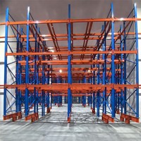 Sistema de Estanterías para Almacenes de Acero Laminado en Frío de Alta Resistencia, Estanterías Apilables para Palés, Ajustables, con Protección Contra la Corrosión, Recubrimiento en Polvo