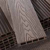 Imperméable extérieur WPC Deck Board Flooring Bois Plastique WPC 3D Wood Grain Composite Decking