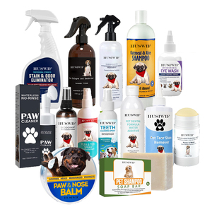 Fournisseur en gros OEM pour animaux de compagnie Baume pour nez et pattes de <span class=keywords><strong>chien</strong></span> Shampooing pour animaux de compagnie Nettoyant pour oreilles Déodorant pour animaux de compagnie Rince-bouche oral Shampooing sec sans eau - Product Image 3