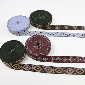 Customized Pattern Belt Tape Ribbon Jacquard <b>Webbing</b> Strap Fabric <b>Webbing</b> Band Polyester Jacquard Ribbon 100 Yard - Product Image 4