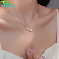 Collier élégant avec pendentif perle, en argent sterling 925 plaqué or 14 carats, tendance, classique, cadeau de mariage pour femme