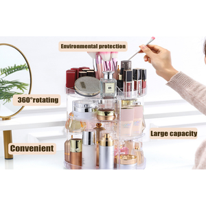 Adjustable Acrylic Cosmetic Display Makeup Organizer cosmetics displays