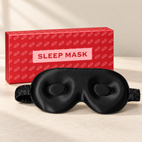 Masque de sommeil en soie de mûrier en gros, masque oculaire 3D personnalisé avec logo couleur pour boutique, cadeau, vente en gros