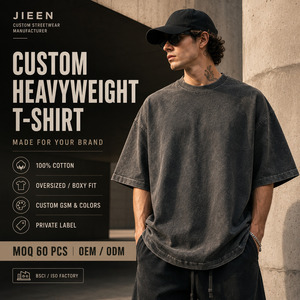 T-shirt personnalisé 100% coton épais, coupe oversize, avec logo de marque privée, fabrication OEM ODM, vente en gros de t-shirts pour hommes - Product Image 1