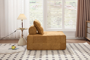 Shrink Vacuum Packed <b>Inflatable</b> Frameless Cube Lounge One Seat Thick Suede Eco-Friendly Modular Settee Square Floor <b>Sofa</b> - Product Image 3