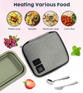 Hot Sale Factory Price Portable Waterproof <b>USB</b> Insulated Zipper Electric <b>Heating</b> Bag Food Warmer Container Heated Lunch Box - Product Image 2
