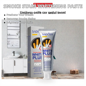Dentifrice blanchissant OEM SADOER à marque privée, élimine les taches de fumée, formule à base de plantes, 100 ml, taille standard pour usage domestique adulte - Product Image 2