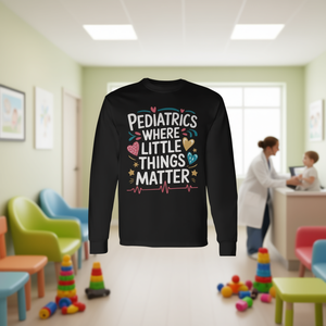 Camiseta de manga larga para pediatras de Pediatrics Where Little Things Matter - Product Image 3