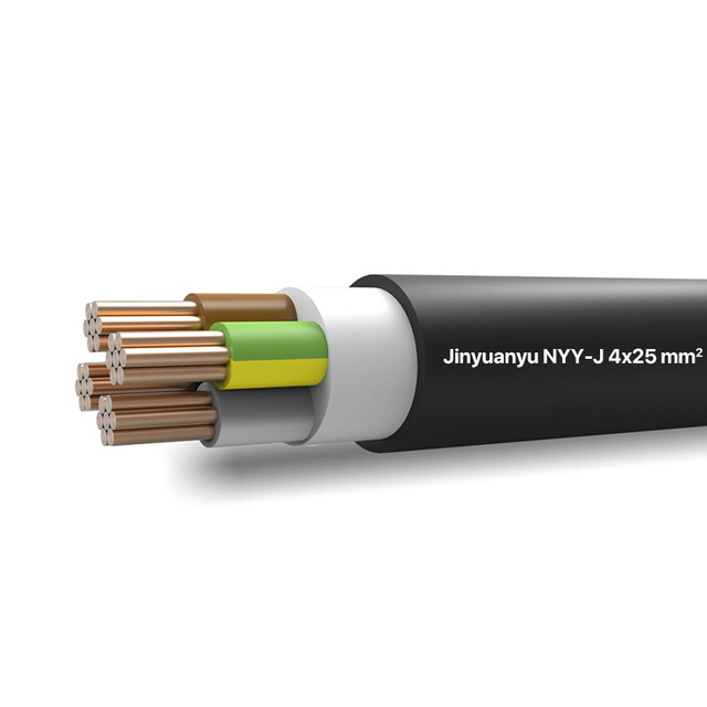 Low Voltage Cable Nyy 6mm 5 Core PVC Insulation Copper/Aluminum Conductor Nyy-j Cable 5x10mm2 Power Cable