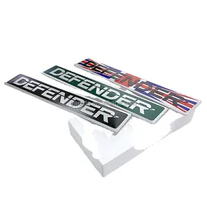 Stiker mobil motif tulisan DEFENDER baru, stiker dekorasi mobil, Stiker bordir depan, aksesori label tutup belakang untuk Land Rover