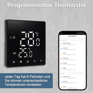 مفتاح ذكي يعمل باللمس من تاتشمي تويا مع ثرموستات للتحكم المركزي في التدفئة الأرضية - Product Image 1