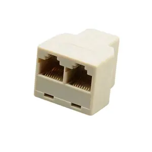 8P8C RJ45 สายเคเบิลอะแดปเตอร์แยกหญิงกับหญิง 1 ถึง 2 พอร์ต