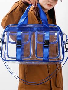 Mochila grande de PVC transparente para mujer, impermeable, personalizada, bandolera, bolsa de viaje deportiva - Product Image 5