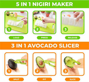 Mj <span class=keywords><strong>sushi</strong></span> làm <span class=keywords><strong>Kit</strong></span> với Bazooka, Tre cán nhanh chóng <span class=keywords><strong>DIY</strong></span> <span class=keywords><strong>Sushi</strong></span> Maker Set bếp gạo CuộN khuôn công cụ cho trẻ em mới bắt đầu - Product Image 4