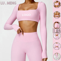 Haut de sport brossé ajusté pour femme – Tenue de fitness, athleisure, gym et yoga