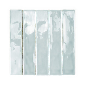 Piastrella Creta-25 Sky 5x25 cm 9 mm Lucida con Bordi Irregolari - Product Image 2