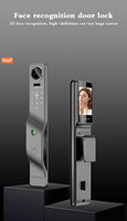 Cerradura Inteligente para el Hogar con Reconocimiento Facial Totalmente Automático, Llave de Huella Digital, Desbloqueo Remoto, Aplicación Tuya, Puerta de Villa, Wi-Fi, Grado C, Aluminio